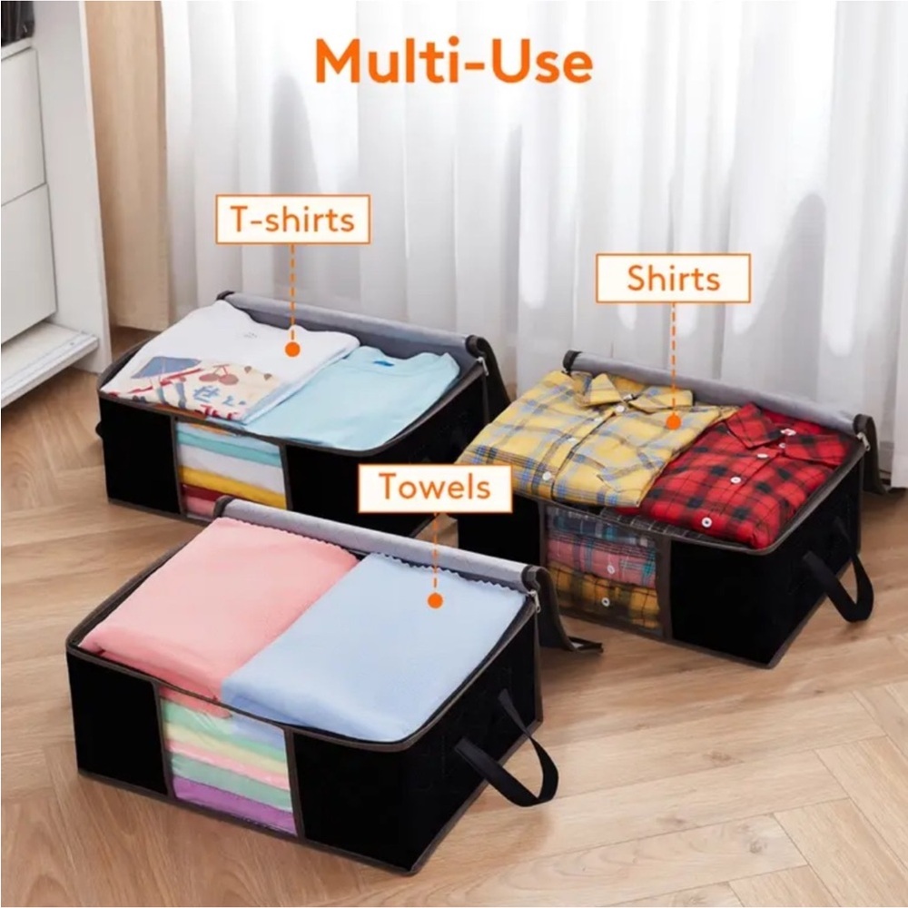 Black Fabric Storage Organizer